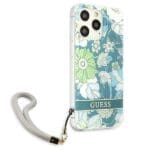Guess GUHCP13LHFLSN Green Flower Strap iPhone 13 Pro Tok