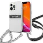 Guess GUHCP13LKC4GBSI Transparent 4G Grey Strap Silver Chain iPhone 13 Pro Tok