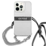 Guess GUHCP13LKC4GBSI Transparent 4G Grey Strap Silver Chain iPhone 13 Pro Tok