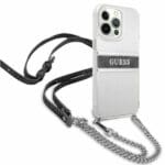 Guess GUHCP13LKC4GBSI Transparent 4G Grey Strap Silver Chain iPhone 13 Pro Tok