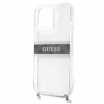 Guess GUHCP13LKC4GBSI Transparent 4G Grey Strap Silver Chain iPhone 13 Pro Tok