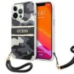 Guess GUHCP13LKCABBK Black Camo Strap Collection iPhone 13 Pro Tok