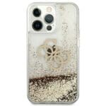 Guess GUHCP13LLG4GGO Liquid Glitter Gold iPhone 13 Pro Tok