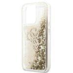 Guess GUHCP13LLG4GGO Liquid Glitter Gold iPhone 13 Pro Tok