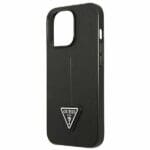 Guess GUHCP13LPSATLK Black SaffianoTriangle Logo iPhone 13 Pro Tok