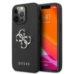 Guess GUHCP13LSA4GSBK Black Saffiano 4G Metal Logo iPhone 13 Pro Tok