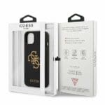 Guess GUHCP13MLS4GGBK Black Silicone 4G Logo iPhone 13 Tok