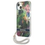 Guess GUHCP13SHFLSB Blue Flower Strap iPhone 13 Mini Tok