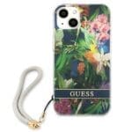 Guess GUHCP13SHFLSB Blue Flower Strap iPhone 13 Mini Tok