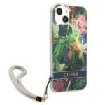 Guess GUHCP13SHFLSB Blue Flower Strap iPhone 13 Mini Tok