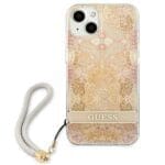 Guess GUHCP13SHFLSD Gold Flower Strap iPhone 13 Mini Tok