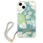 Guess GUHCP13SHFLSN Green Flower Strap iPhone 13 Mini Tok