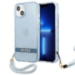 Guess GUHCP13SHTSGSB Blue Translucent Stap iPhone 13 Mini Tok