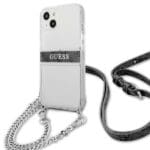 Guess GUHCP13SKC4GBSI Transparent 4G Grey Strap Silver Chain iPhone 13 Mini Tok