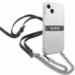 Guess GUHCP13SKC4GBSI Transparent 4G Grey Strap Silver Chain iPhone 13 Mini Tok