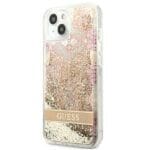 Guess GUHCP13SLFLSD Gold Paisley Liquid Glitter iPhone 13 Mini Tok