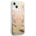 Guess GUHCP13SLFLSD Gold Paisley Liquid Glitter iPhone 13 Mini Tok
