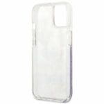 Guess GUHCP13SLFLSU Purple Flower Liquid Glitter iPhone 13 Mini Tok