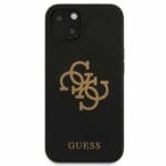 Guess GUHCP13SLS4GGBK Black Silicone 4G Logo iPhone 13 Mini Tok