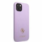 Guess GUHCP13SPS4MU Purple Saffiano 4G Small Metal Logo iPhone 13 Mini Tok