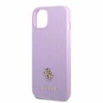 Guess GUHCP13SPS4MU Purple Saffiano 4G Small Metal Logo iPhone 13 Mini Tok