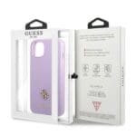 Guess GUHCP13SPS4MU Purple Saffiano 4G Small Metal Logo iPhone 13 Mini Tok