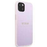 Guess GUHCP13SPSASBPU Purple Saffiano Hot Stamp & Metal Logo iPhone 13 Mini Tok