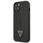 Guess GUHCP13SPSATLK Black SaffianoTriangle Logo iPhone 13 Mini Tok
