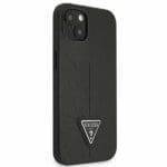 Guess GUHCP13SPSATLK Black SaffianoTriangle Logo iPhone 13 Mini Tok