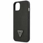 Guess GUHCP13SPSATLK Black SaffianoTriangle Logo iPhone 13 Mini Tok