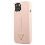 Guess GUHCP13SSLTGP Pink Hardcase Silicone Triangle iPhone 13 Mini Tok