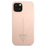 Guess GUHCP13SSLTGP Pink Hardcase Silicone Triangle iPhone 13 Mini Tok