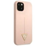 Guess GUHCP13SSLTGP Pink Hardcase Silicone Triangle iPhone 13 Mini Tok