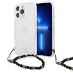 Guess GUHCP13XKPSBK Transparent Black Pearl iPhone 13 Pro Max Tok