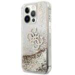 Guess GUHCP13XLG4GGO Gold 4G Big Liquid Glitter iPhone 13 Pro Max Tok