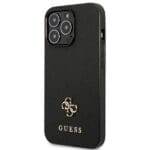 Guess GUHCP13XPS4MK Black Saffiano 4G Small Metal Logo iPhone 13 Pro Max Tok