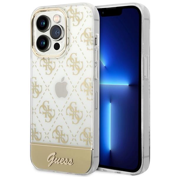 Guess GUHCP14LHG4MHG Gold 4G Pattern Script iPhone 14 Pro Tok