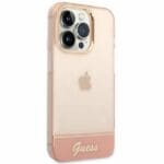 Guess GUHCP14LHGCOP Pink Translucent iPhone 14 Pro Tok