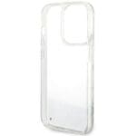Guess GUHCP14LLCSGSGH White Hardcase Liquid Glitter Marble iPhone 14 Pro Tok