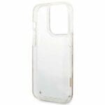 Guess GUHCP14LLFLSD Gold Paisley Liquid Glitter iPhone 14 Pro Tok