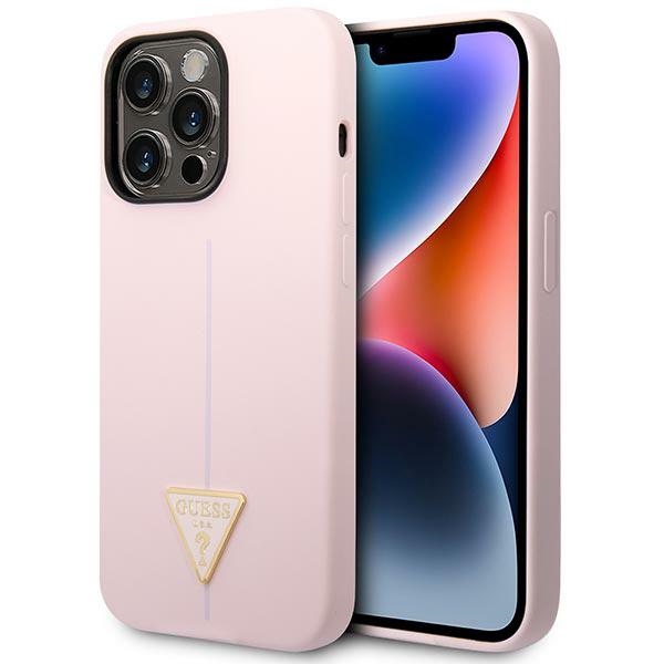 Guess GUHCP14LSLTGU Purple Silicone Triangle iPhone 14 Pro Tok