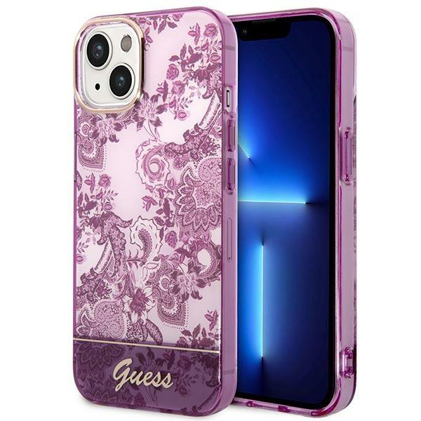 Guess GUHCP14MHGPLHF Fuschia Porcelain Collection iPhone 14 Plus Tok