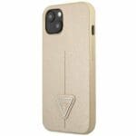 Guess GUHCP14MPSATLE beige SaffianoTriangle Logo iPhone 14 Plus Tok