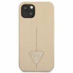 Guess GUHCP14MPSATLE beige SaffianoTriangle Logo iPhone 14 Plus Tok