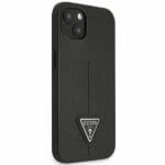 Guess GUHCP14MPSATLK Black SaffianoTriangle Logo iPhone 14 Plus Tok