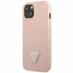 Guess GUHCP14MPSATLP Pink SaffianoTriangle Logo iPhone 14 Plus Tok