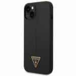 Guess GUHCP14MSLTGK Black Silicone Triangle iPhone 14 Plus Tok
