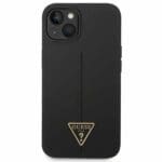 Guess GUHCP14MSLTGK Black Silicone Triangle iPhone 14 Plus Tok