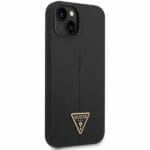 Guess GUHCP14MSLTGK Black Silicone Triangle iPhone 14 Plus Tok