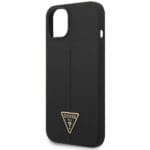 Guess GUHCP14MSLTGK Black Silicone Triangle iPhone 14 Plus Tok
